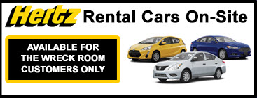 Hertz Rental Cars at The Wreck Room